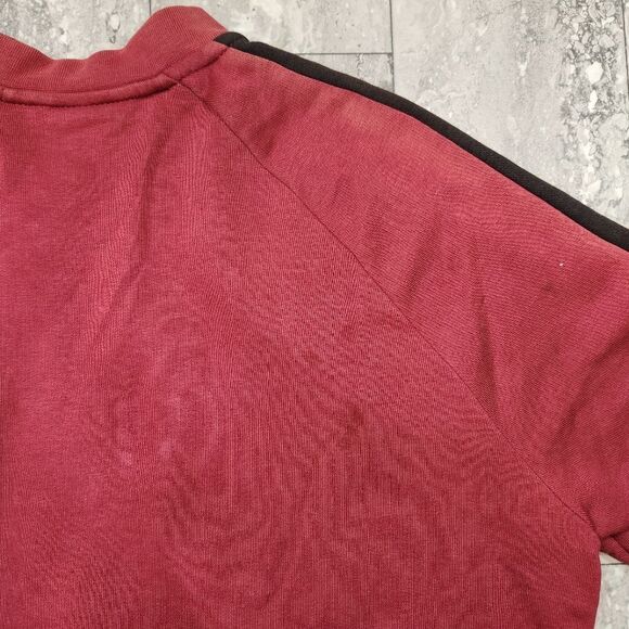 🇬🇪🍑Vintage Puma Burgundy & Black Zippered Track Jacket XLarge - Picture 7 of 11